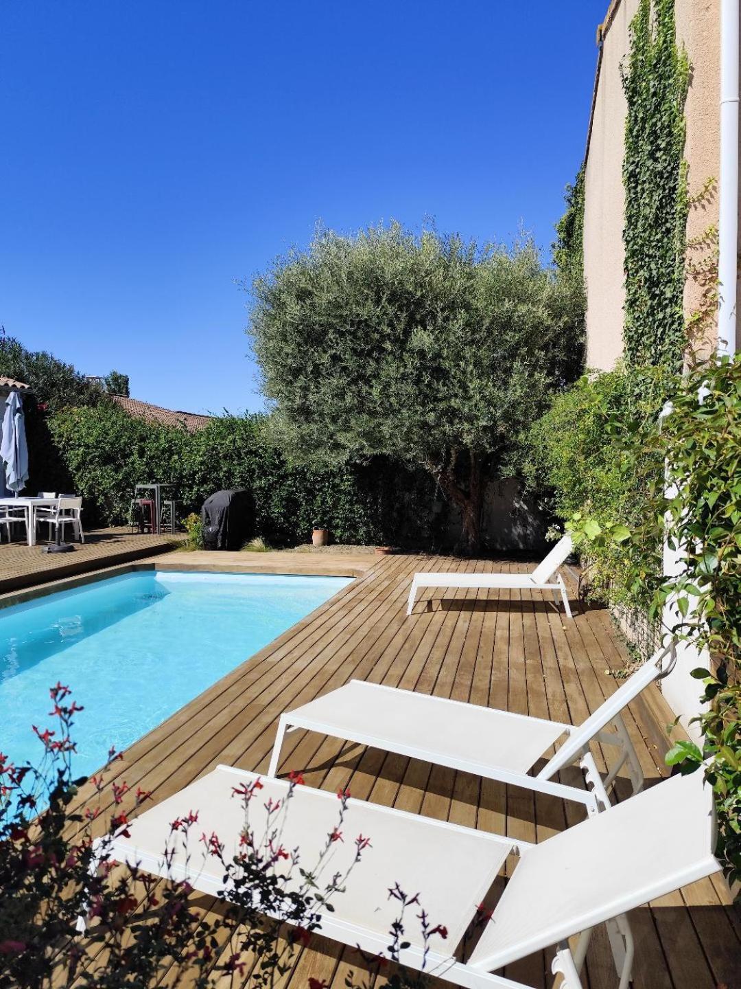Chambre studio indépendante au calme vue sur piscine Teyran Esterno foto