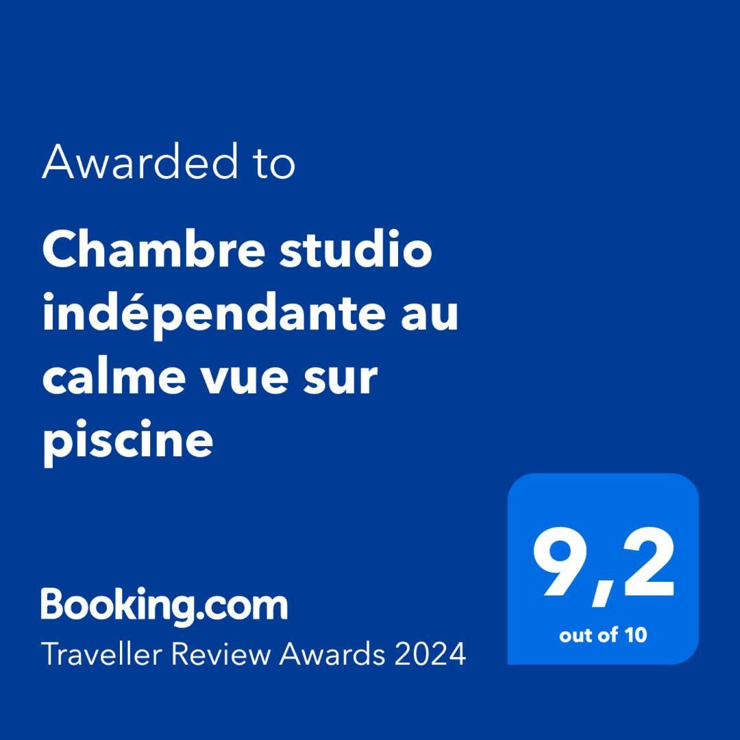 Chambre studio indépendante au calme vue sur piscine Teyran Esterno foto